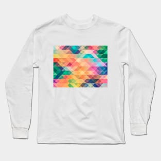 Colorful Prismatic Triangles Long Sleeve T-Shirt